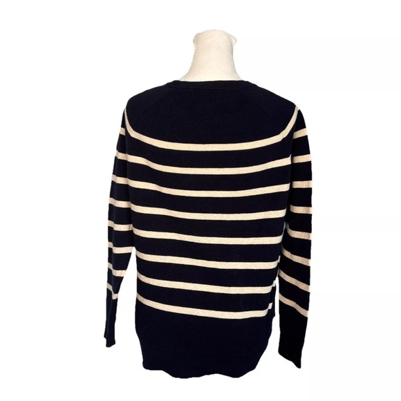 J.Crew Womens Crew Neck Long Sleeves Striped Sweater Size S Side Snaps - Picture 14 of 15